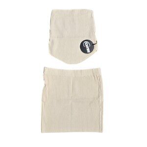 NWT | Chyrii Cream Ribbed Tube Top and Mini Skirt 2-Piece Matching Set | Small